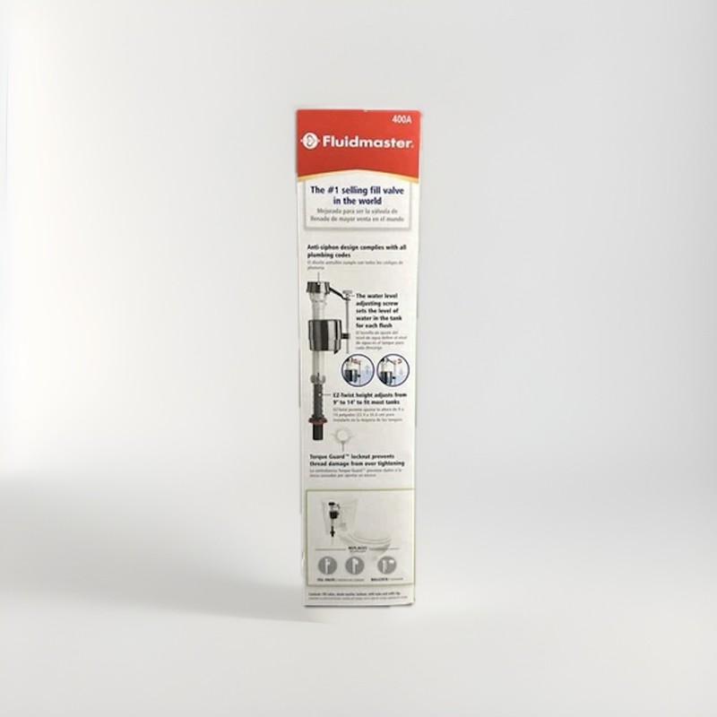 Fluidmaster 400A Anti- Siphon Universal Toilet Tank Fill Valve,Black NEW gallery