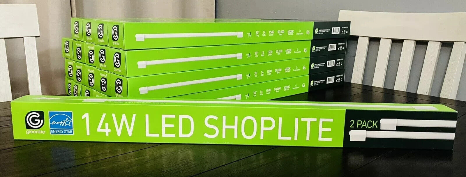 Greenlite Shop Lights 14w LED 30” Plug In 1500 Lumen 4000K Plant Lights 2 Pack gallery
