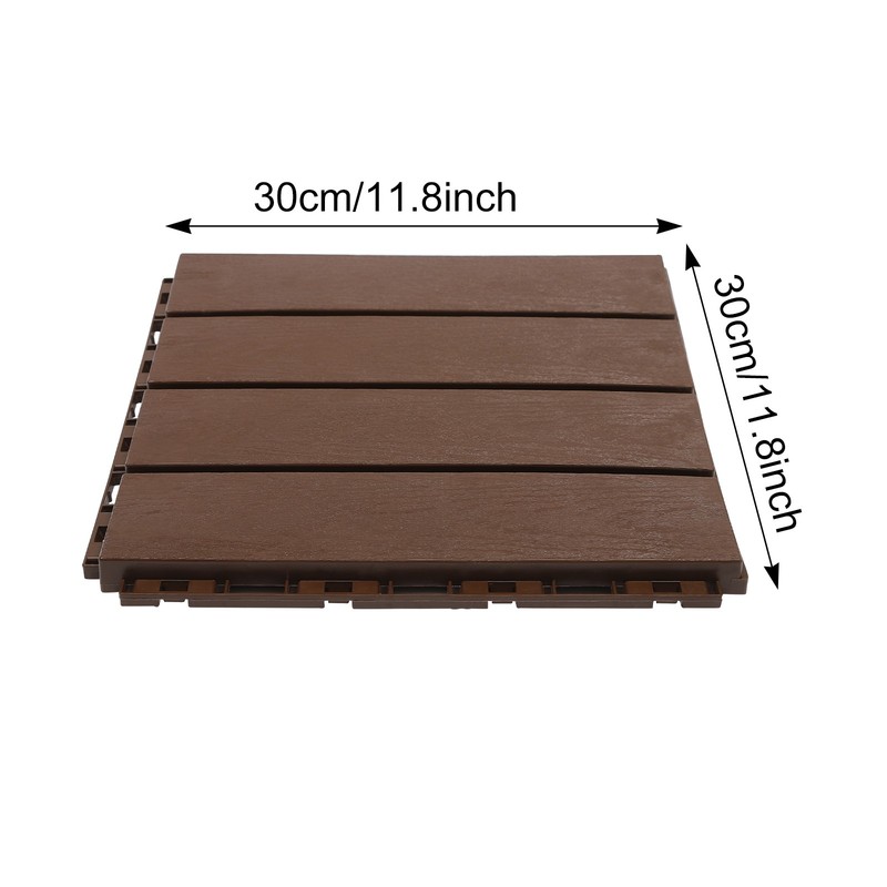 12"x12" Plastic Interlocking Composite Decking Floor Deck Tiles Bacony Pavers gallery