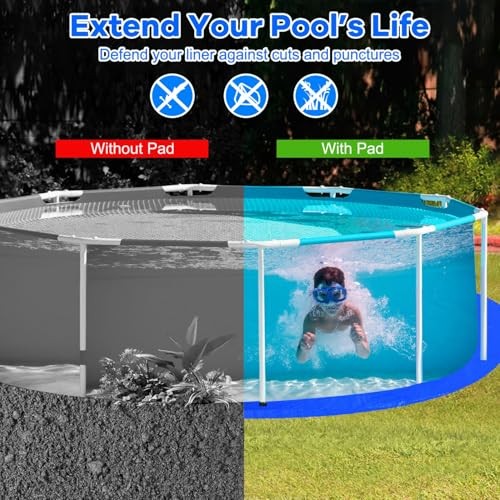 15 FT Round Pool Pad Tarp for Under Pool Liner Pad Under Pool Mat Round 15 FT gallery