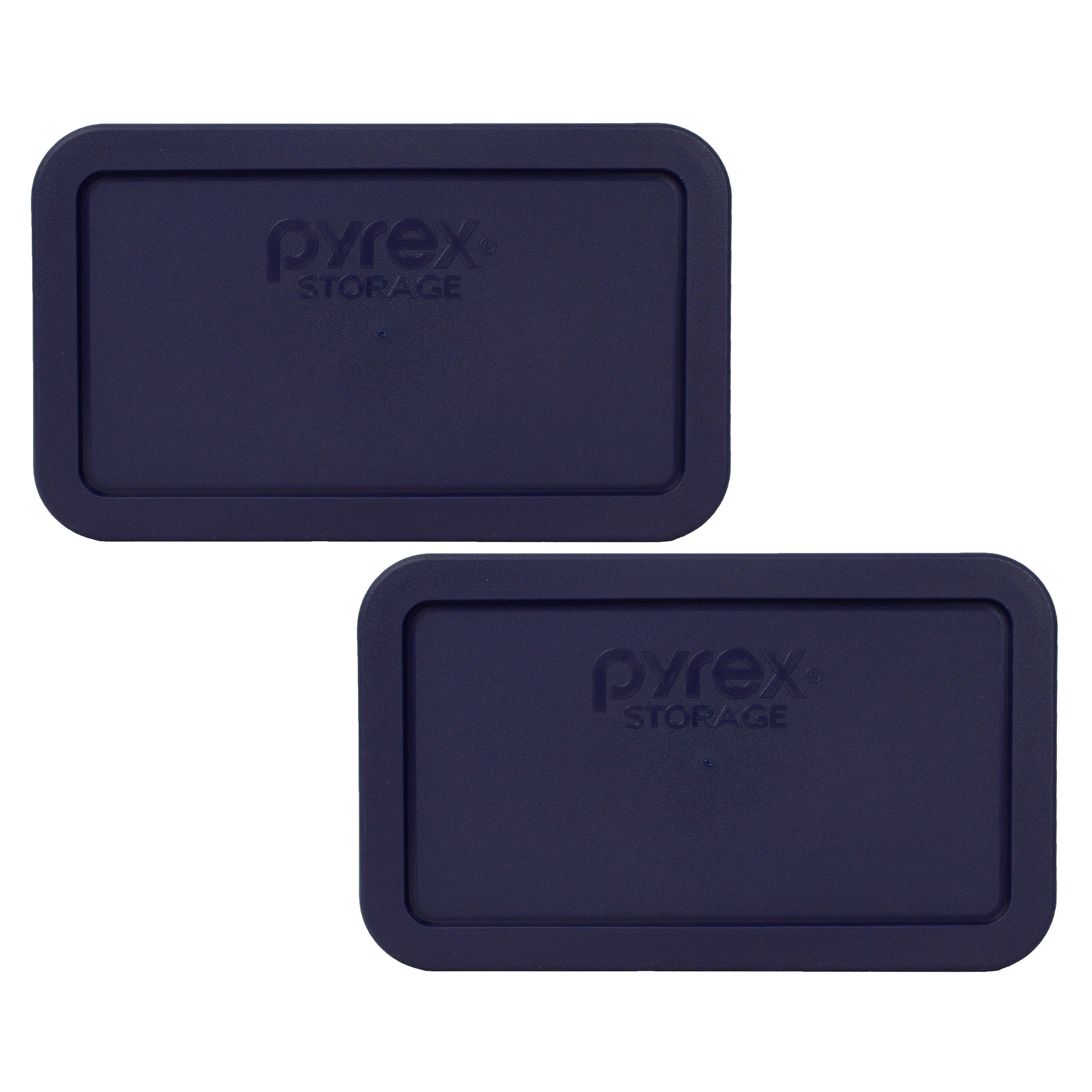 Pyrex 7214-PC Rectangle 4.8 Cup Storage Lid Cover Blue 2PK for Glass Dish gallery