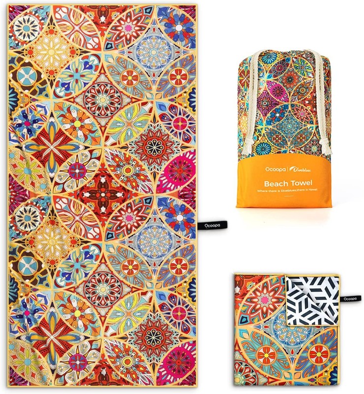 NEW! OCOOPA Microfiber Beach Towel Fast Drying Oversize Ocean Sand Free Outdoor gallery