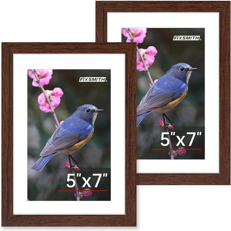 Versatile 2-Pack 5x7 Photo Frames with Plexiglass for Tabletop & Wall Display gallery