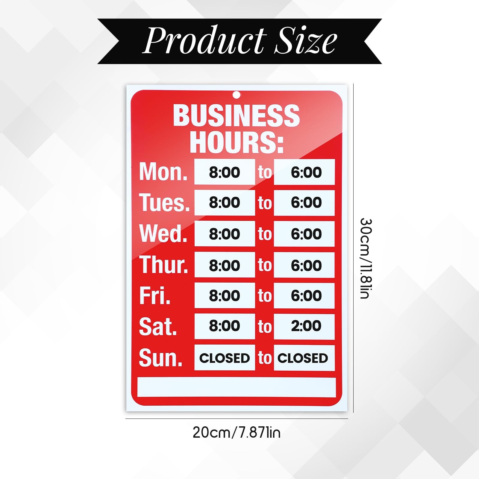 2 Pcs Business Hours Sign, Open Hours Signs for Business Adjustable Open and Clo gallery