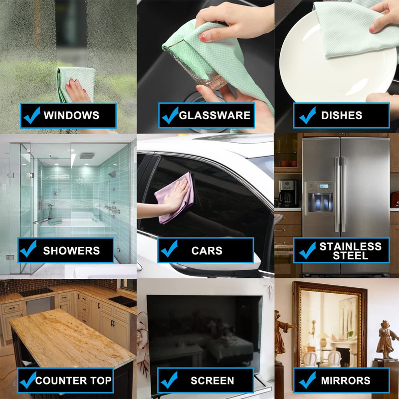 Nano Streak Free Magic Microfiber Cleaning Cloths Easy Clean Nanoscale,Fish Scal gallery