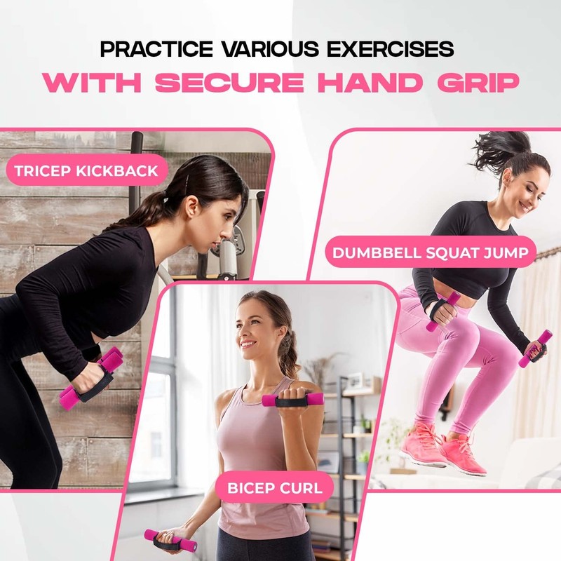 Yes4All 2lbs Adjustable Dumbbell Hand Weights Set of 2 for Women Walking gallery