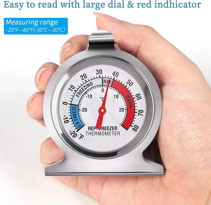 4 Pack Refrigerator Freezer Thermometer Large Dial Analog Thermometer gallery