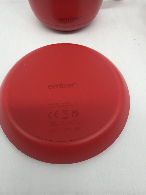 Ember Smart Temperature Control Mug 10oz (295ml) Red with Charging Coaster gallery