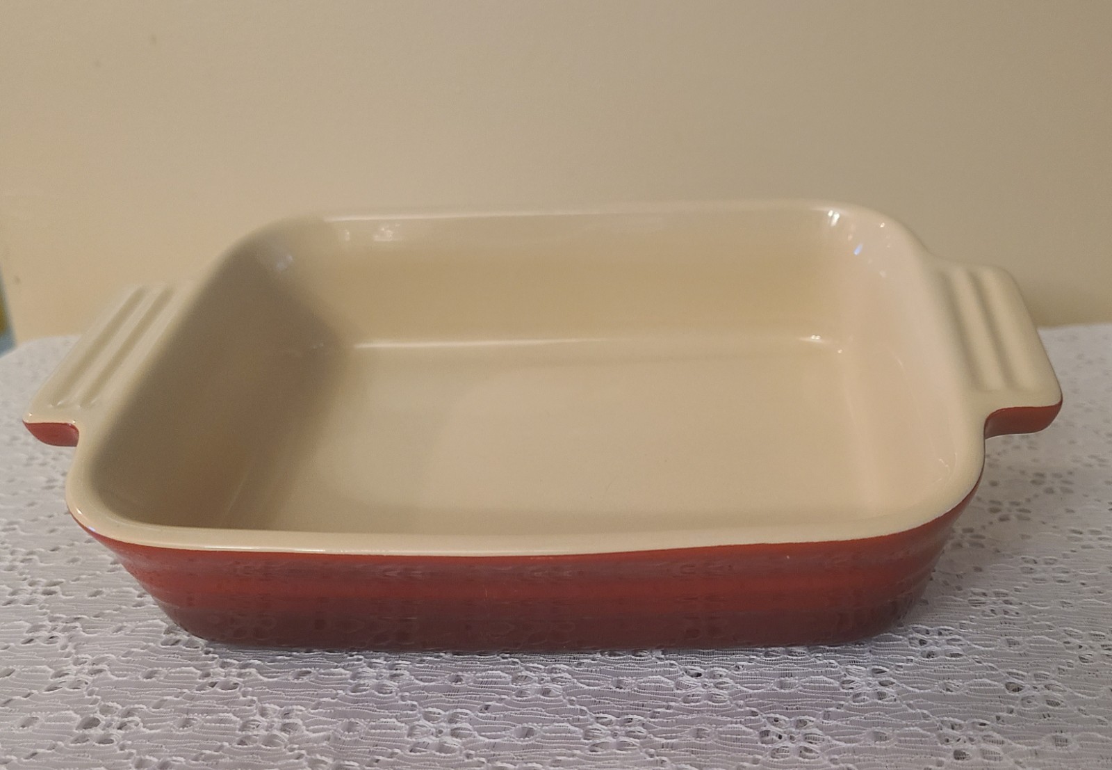 Le Creuset Rectangular Baking Dish Casserole Red Stamped 07-28 gallery
