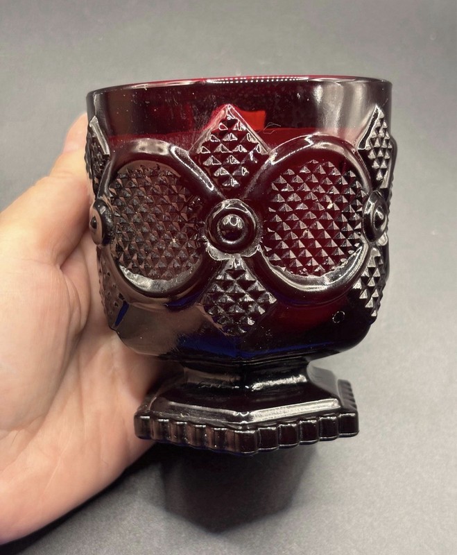 6 Oz Tallow/Beeswax Candle Vintage Ruby Red Cape Cod AVON Open Sugar Bowl | Rose gallery