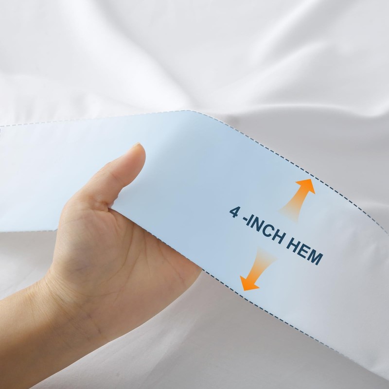 Twin Flat Sheets Only Soft Brushed Microfiber Bedding Sheet Hotel White 1 PCS gallery