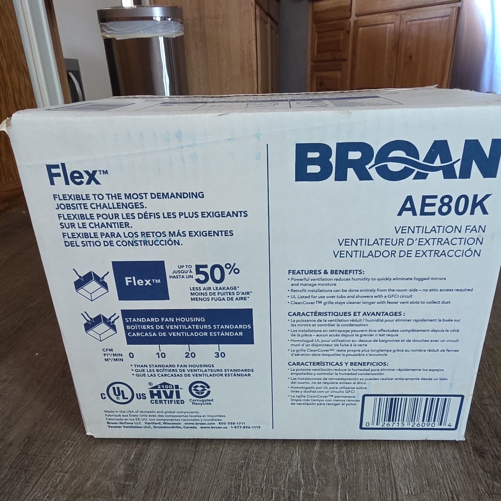 Broan AE80K Nutone Ventilation Fan FLEX HVAC Heating and Air Conditioning gallery