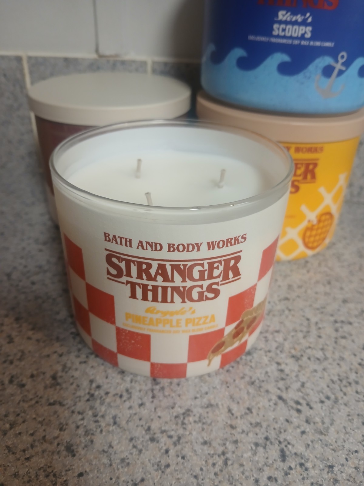 Bath & Body Works Stranger Things 3-Wick Candles, 4-Pack, 2 New, 2 Used gallery