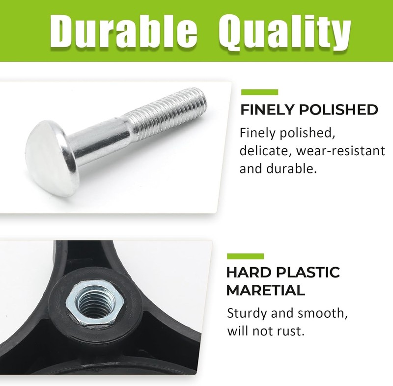 Murtenze 2 Sets Lawn Mower Handle Knobs Nut Bolt, Triangle Knob Screw... gallery