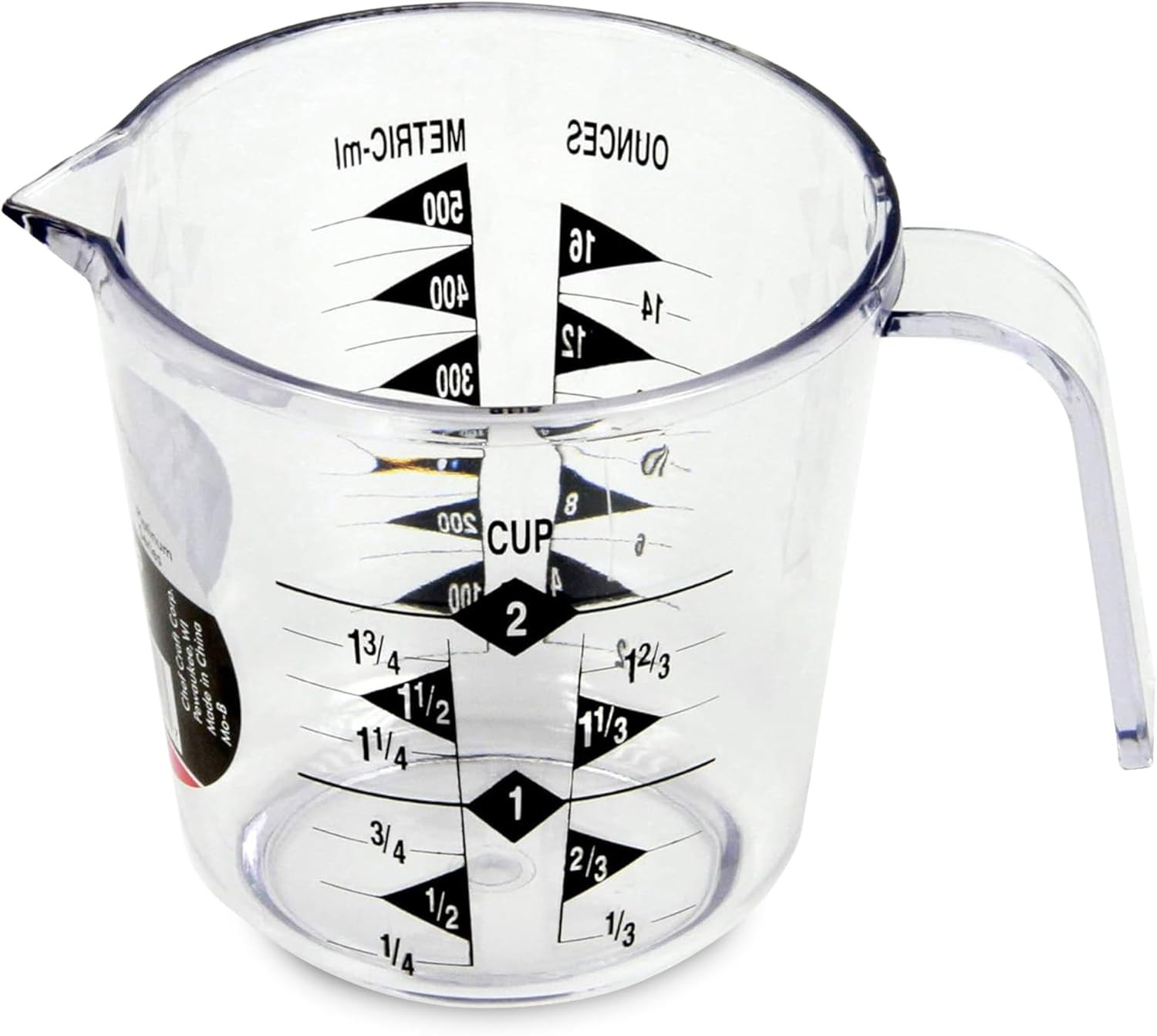 Select Plastic Measuring Cup, 2 Cup, Clear gallery