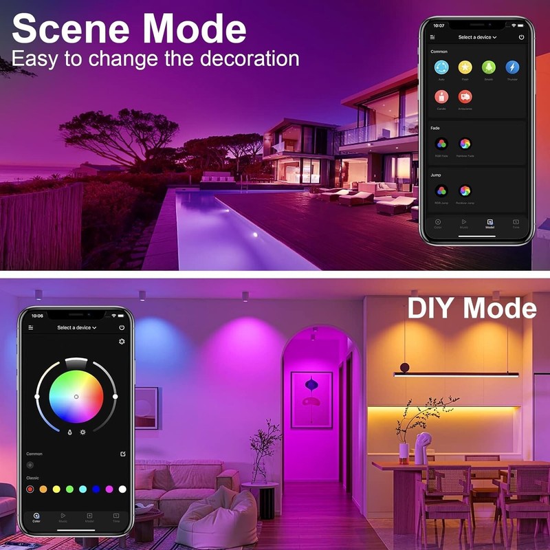 200 Ft LED Strip Lights, Smart Light with App Remote Control, RGB LED 2ROLL100ft gallery