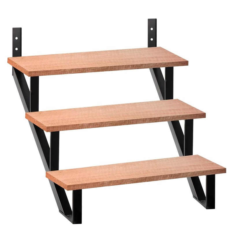 Steel Stair Riser-2 Pack, 3 Step Stringers for Deck, Sturdy Steel Stringer for O gallery