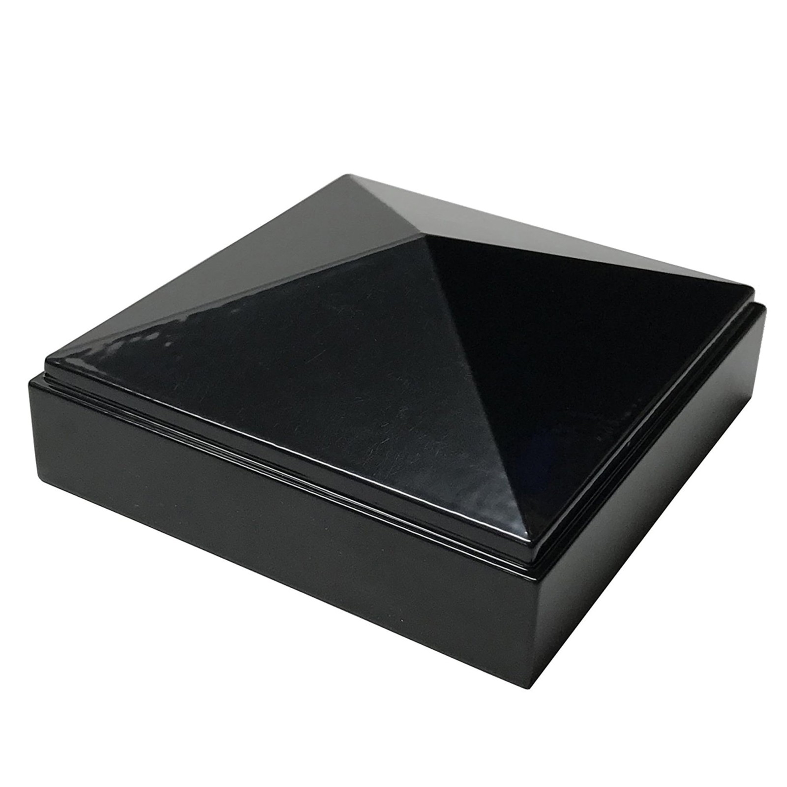 Aluminium Pyramid Post Cap 4x4 Inch Pressure Fit Black For Metal Posts Deck gallery