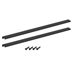 Cabinet Edge Finger Pull, 2pcs 600mm/23.62 Hidden Cabinet Pulls, Black