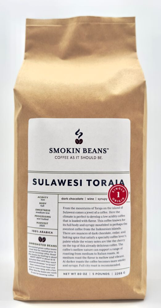 2lb/40lb - Sulawesi – Specialty Grade - Premium Unroasted Green Coffee Beans gallery