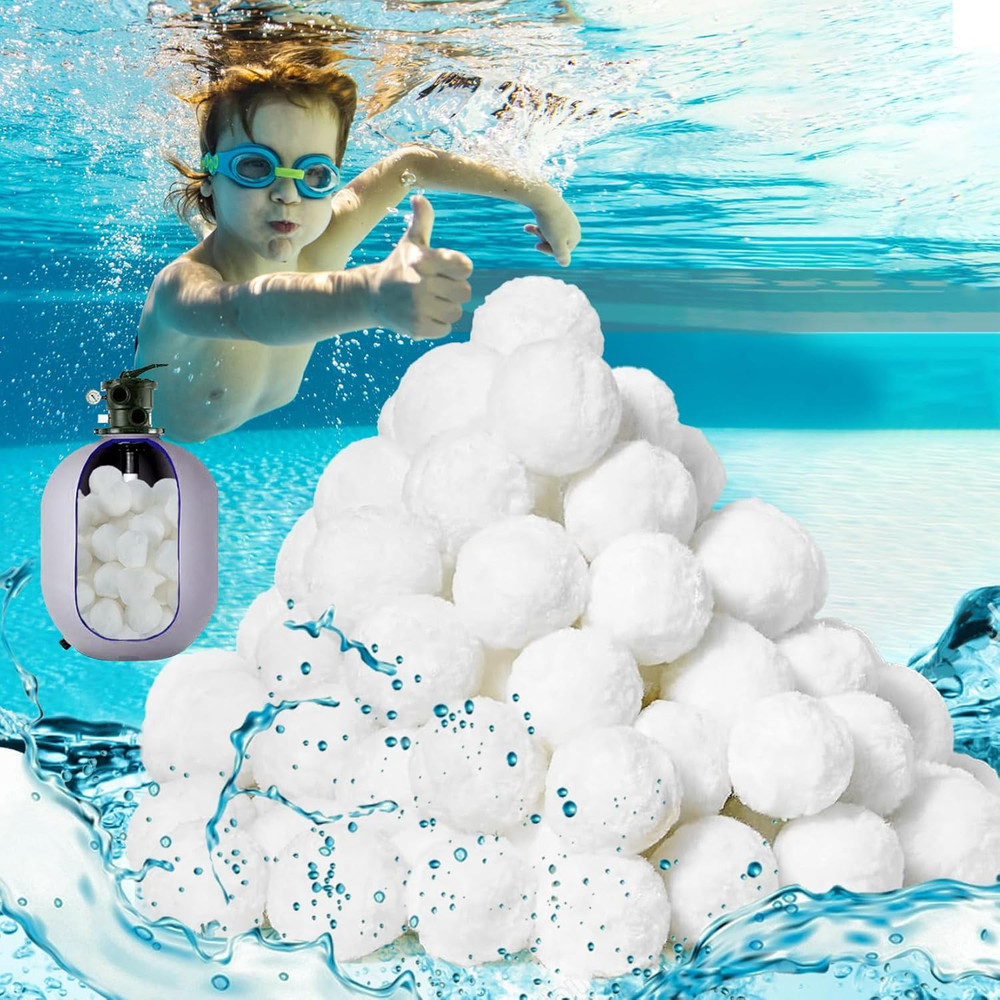 50PCS Pool Filter Balls for Sand-Filter - Dry Filter Sand Balls,Reusable Swimmin