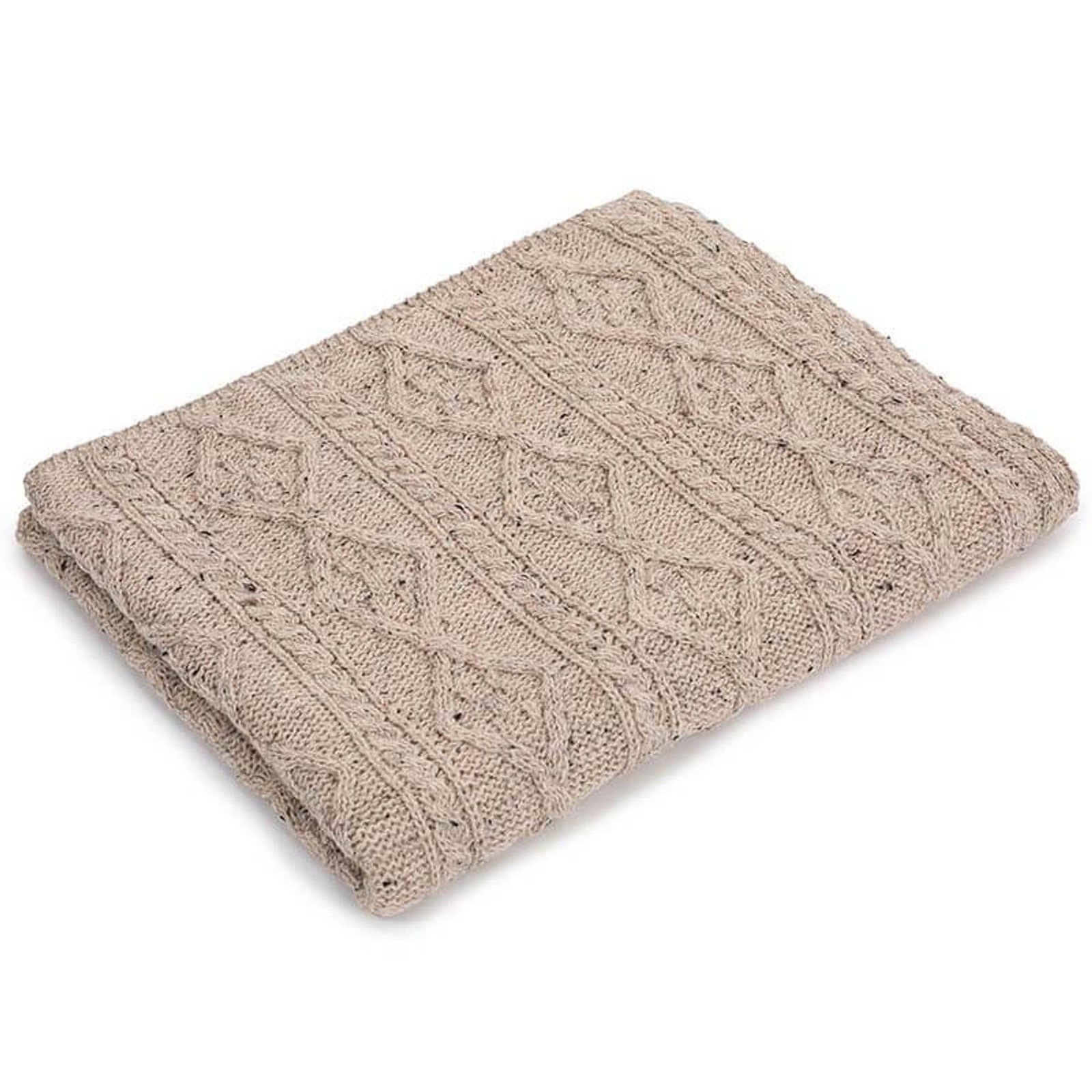 100% Merino Wool - Aran Knit Couch Throw Blanket 40 x 60 (102 x 152 cm) (Skiddaw gallery