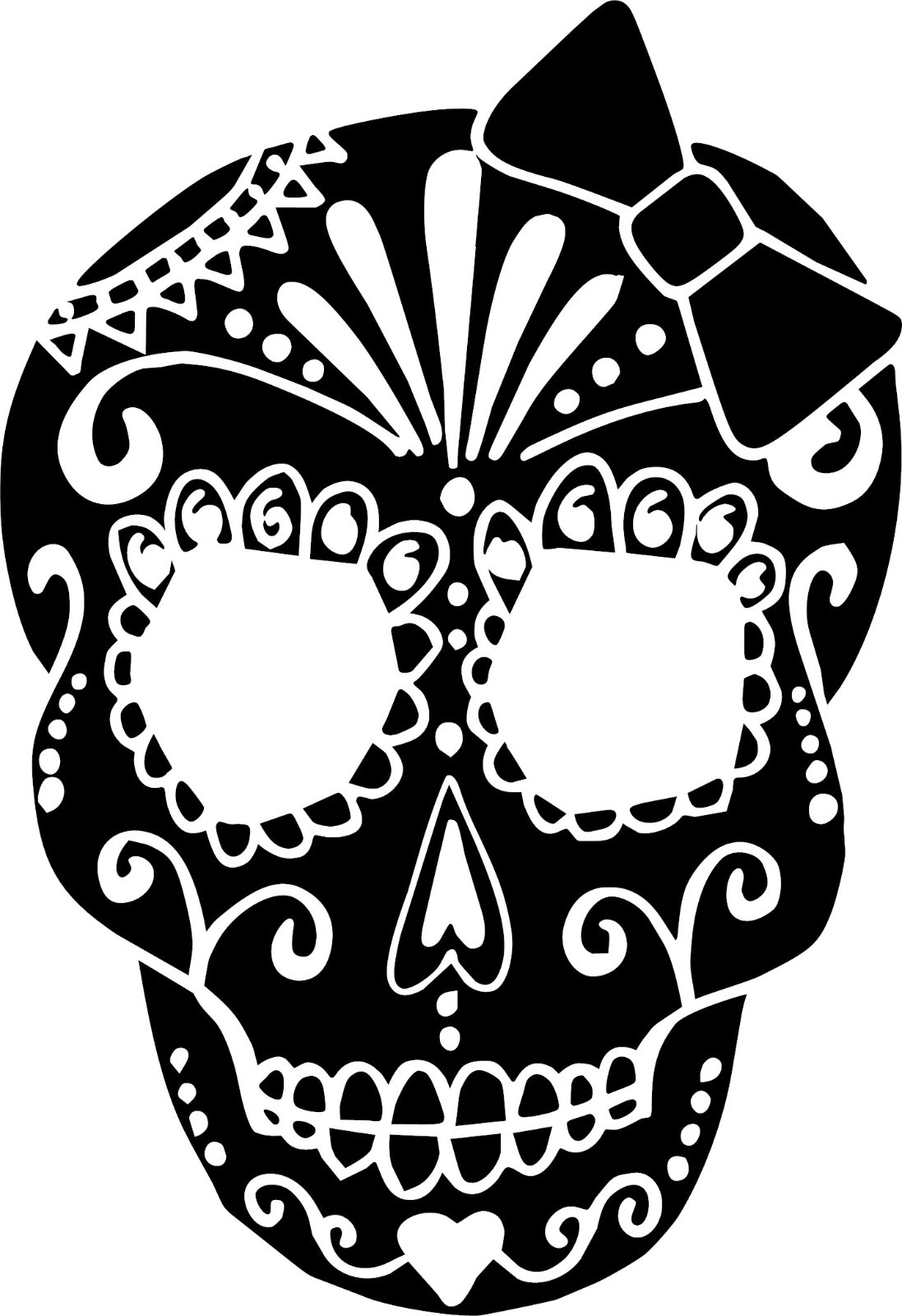Sugar Skull Female Window Wall Decal Tattoo Art Mexican Catholic All Saints Day gallery