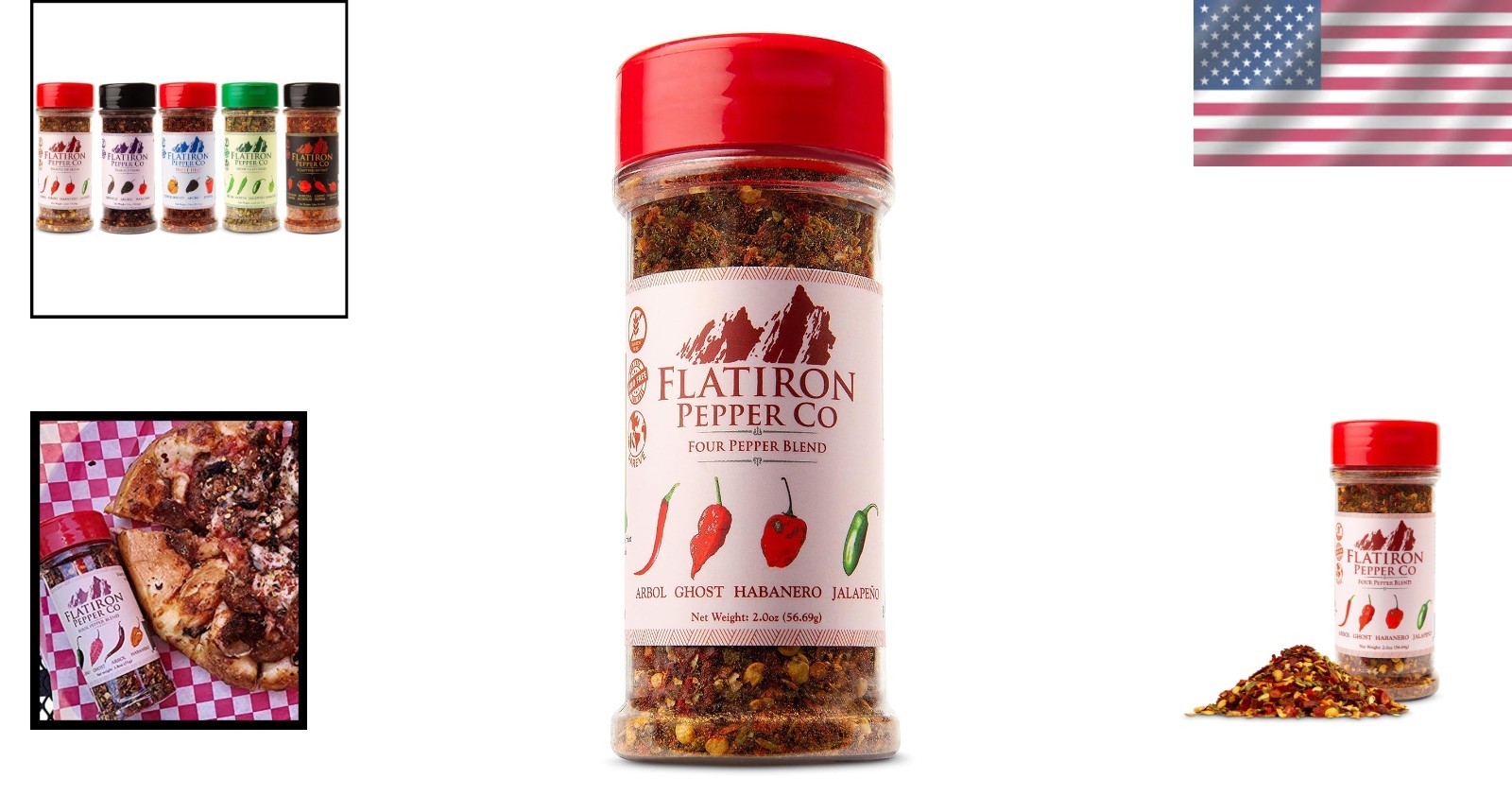 Elevate Dishes with Our Four Pepper Blend - Chile Flakes in 1.8oz Bottle gallery