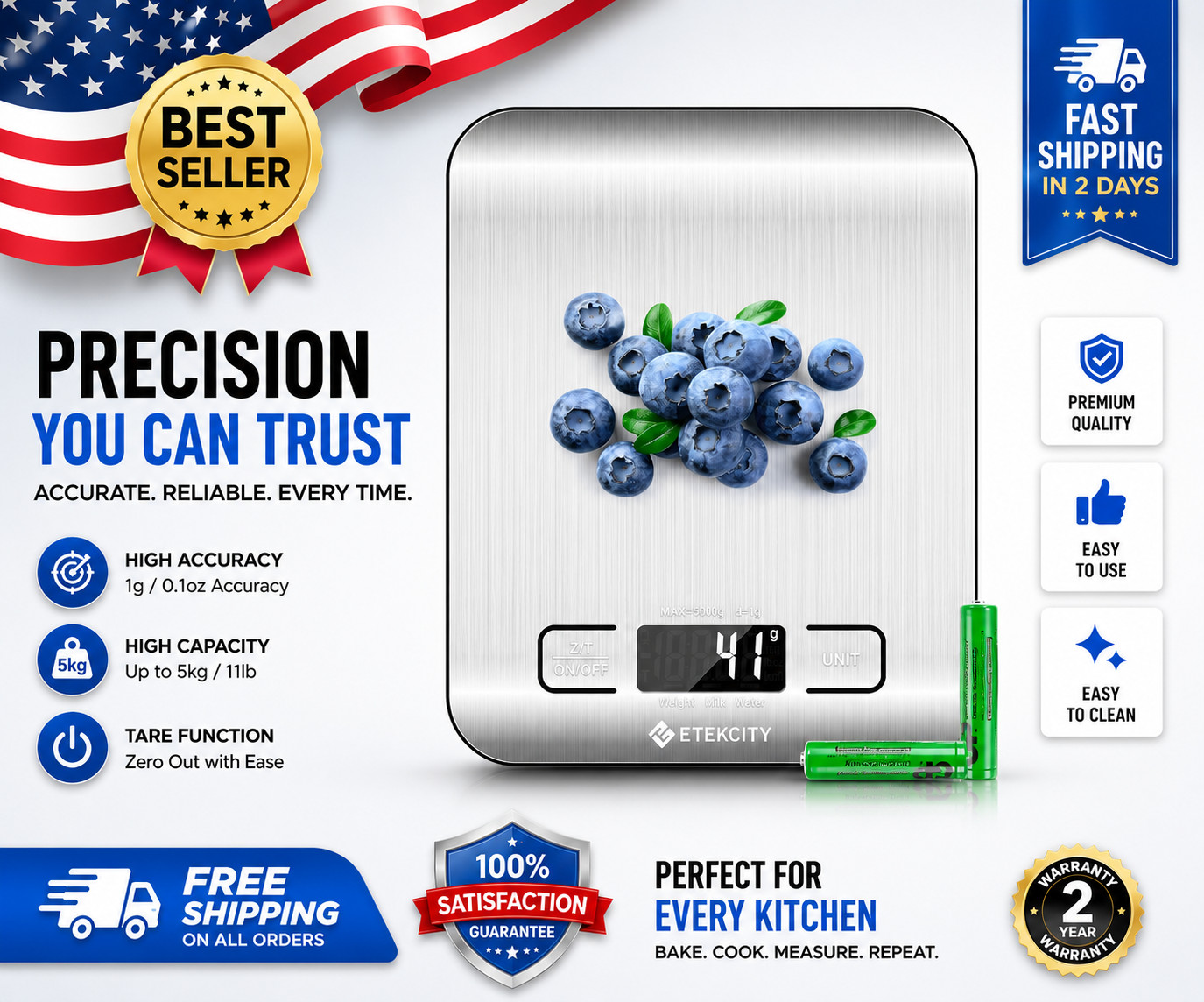 Food Kitchen Scale, Digital Grams and Ounces for Weight Loss, Baking, Cooking, K gallery