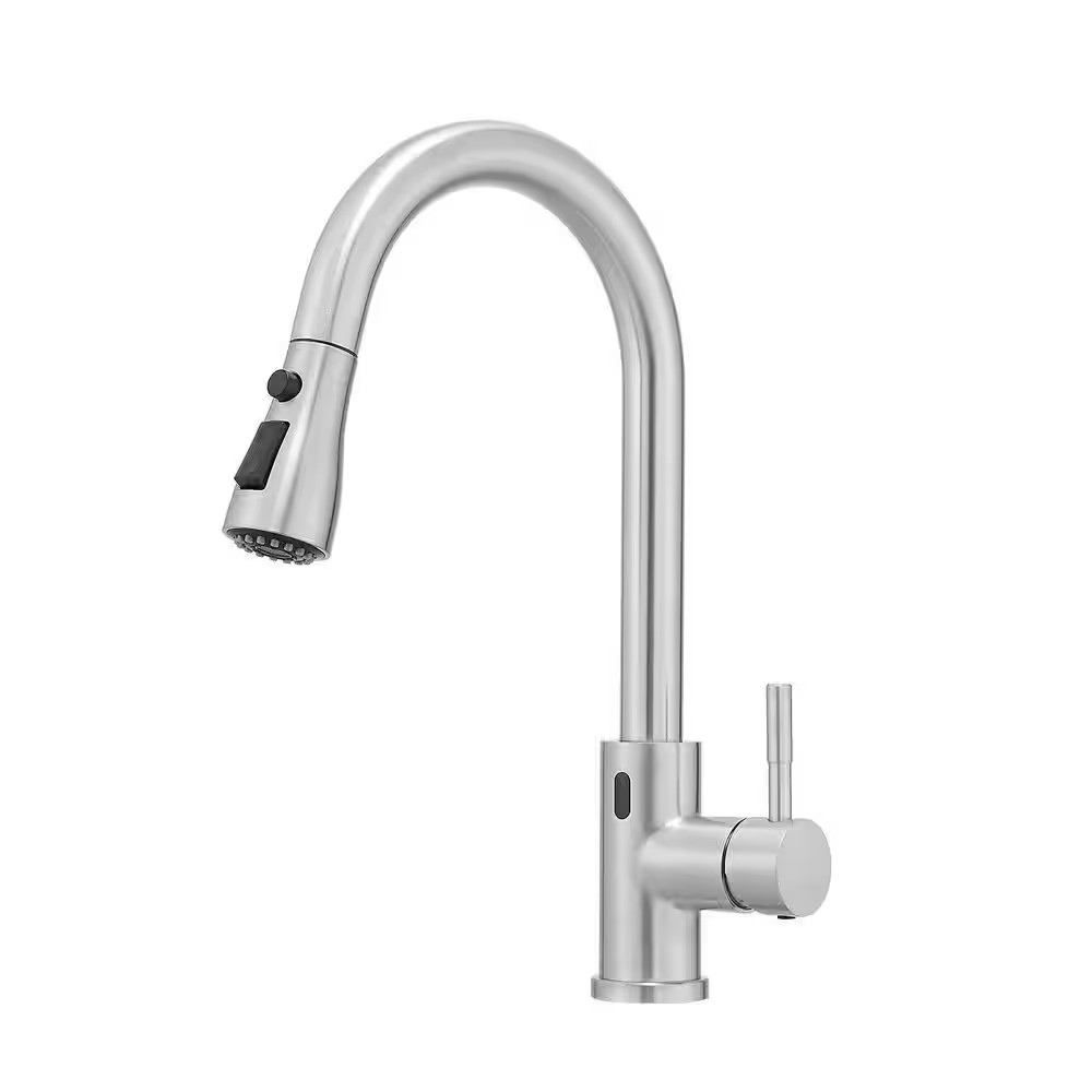 14. 5In. Touchless Sensor Single Handle 360° Spout Swivel Pull down Sprayer Kitc gallery