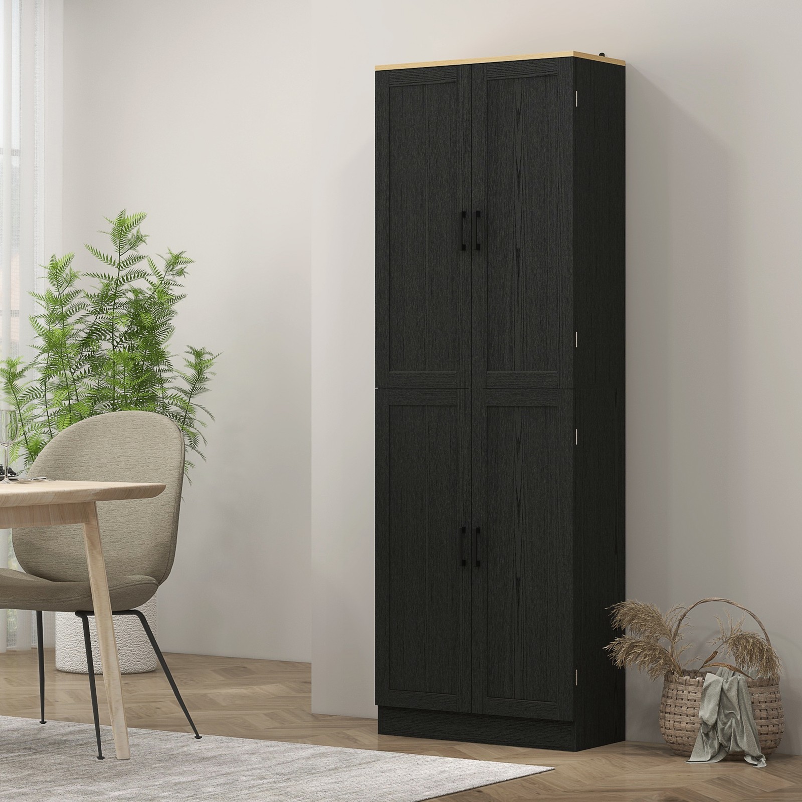 Kitchen Storage Cabinet Featuring A Recessed Door Panel gallery