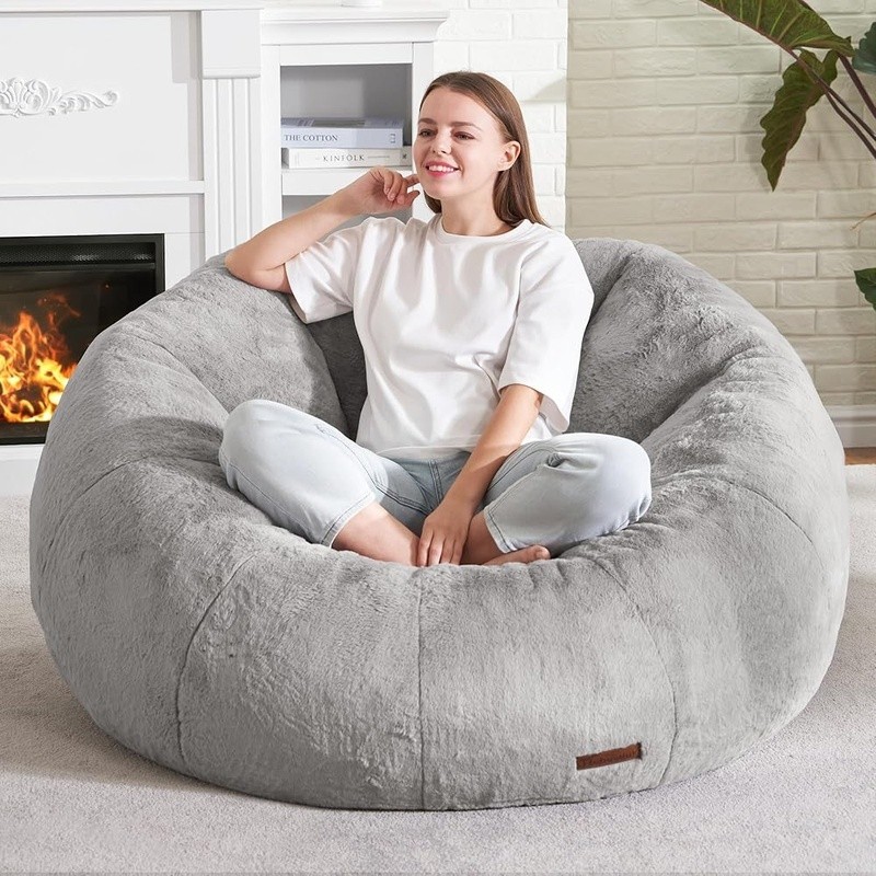 Ergonomic Donut Shaped Memory Foam Bean Bag Chair Gaming Reading Relaxing New gallery