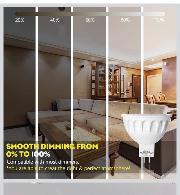 Dimmable MR16 LED Bulb, 50W Halogen Equivalent, 5W 12V Mr16 Gu5.3 Dimmable-6pack gallery