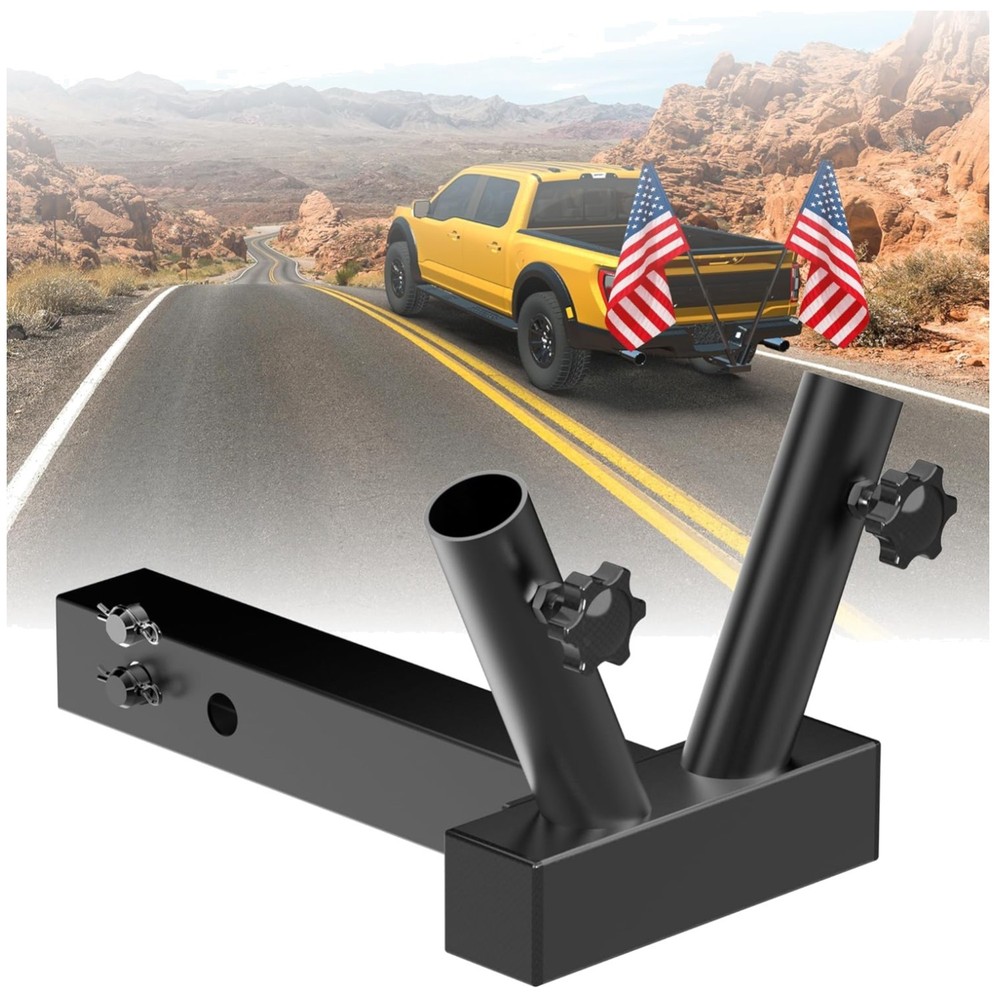 Easy Assembly Trailer Hitch Flag Pole Holder