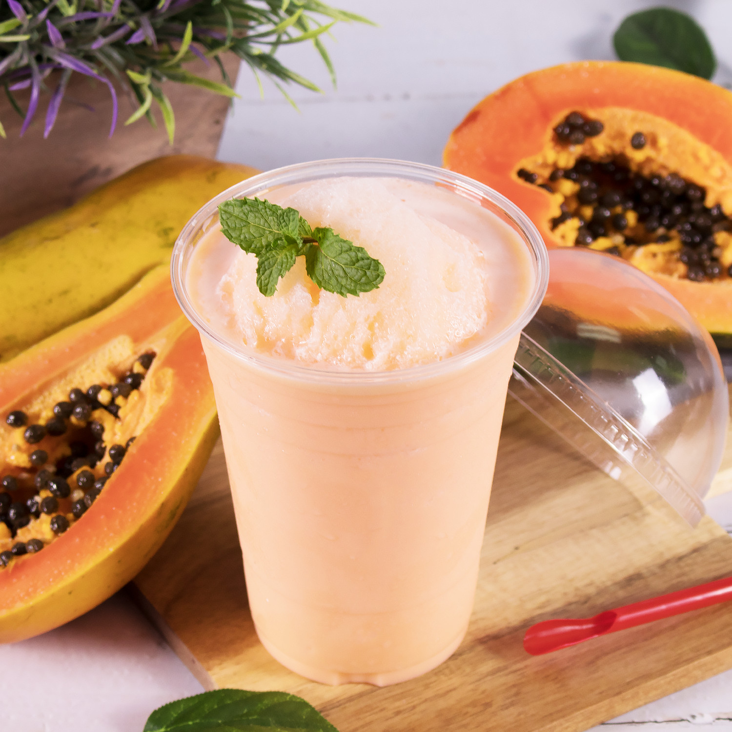 Tea Zone Papaya Powder/Powdered Drink Mix(2.2 lbs, P1050)for Milk Teas/Smoothies gallery