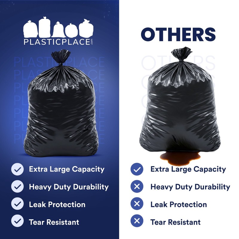 Plasticplace 55 Gallon RubbermaidÂ® Compatible Trash Bags, 100 Count gallery