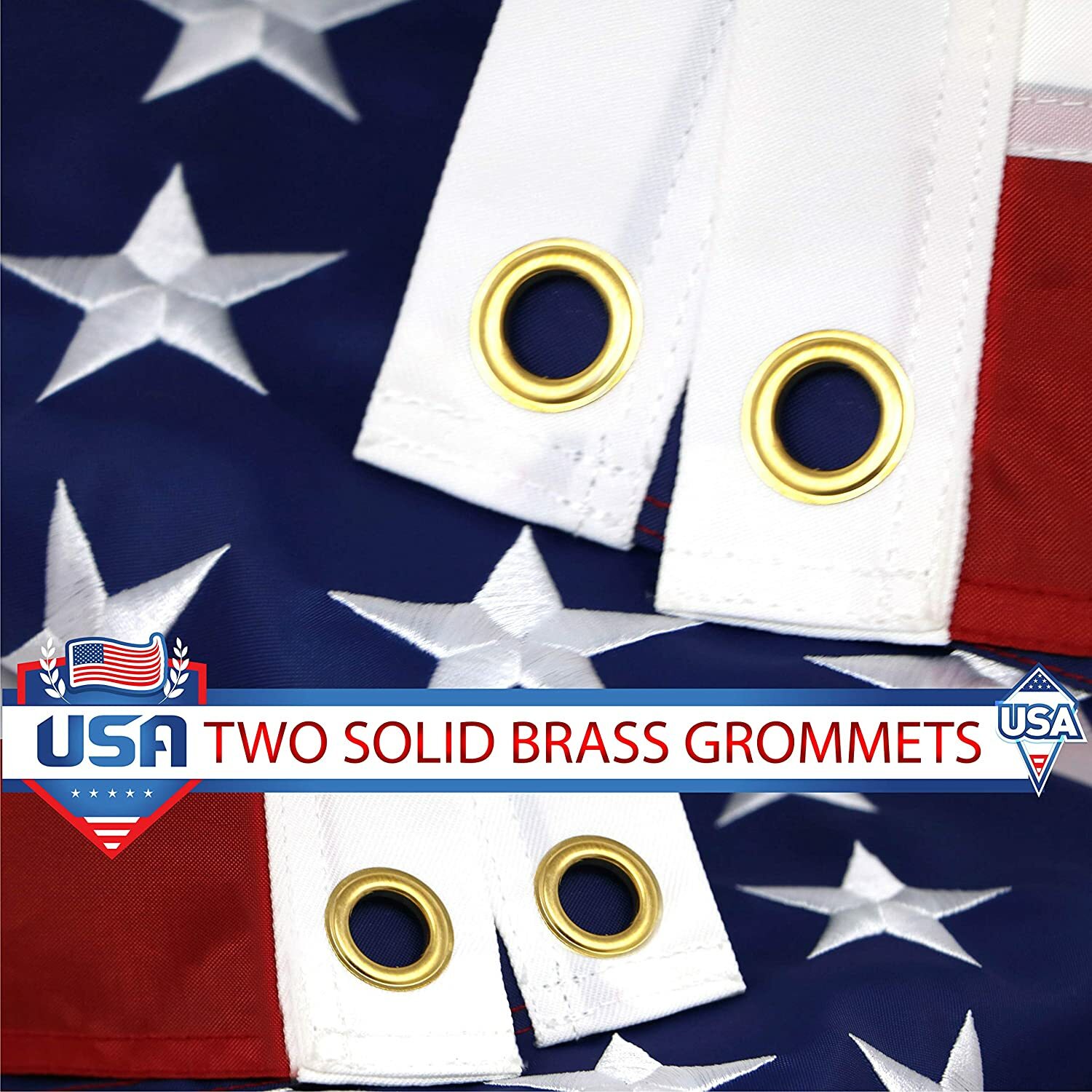 3x5ft American Flag Sewn Stripes Embroidered Stars Brass Grommet Garden July 4th gallery