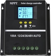 100A MPPT Solar Charge Controller 12V 24V 36V 48V LCD for Lead-Acid/Lithium
