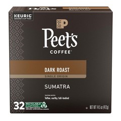 Peets Coffee, Dark Roast Single Serve Coffee Pods – Single Origin Sumatra 32 …