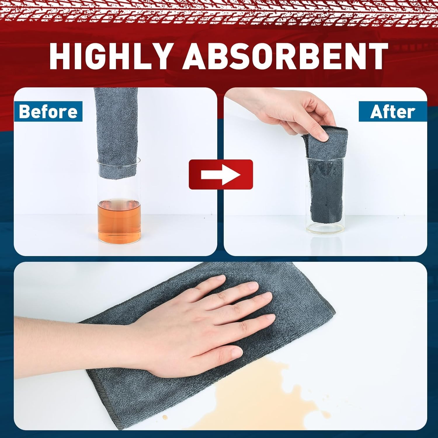 Microfiber Cleaning Cloths Bulk-15 Pack, Gray Microfiber Towels for Cars, Ultra gallery