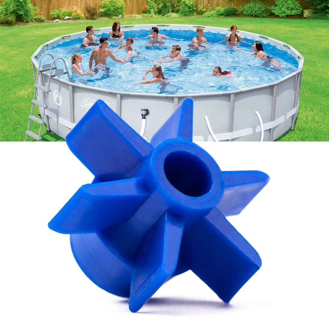 Impeller Blades Pool Pump Reinforced Impeller for Summer Waves SFX10001 Pcs Blue gallery