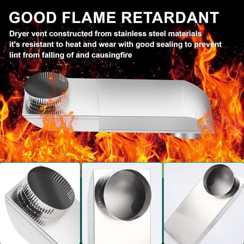 Adjustable Telescoping Dryer Vent Kit 4-Inch Stainless Steel 21"-38" Whirlpool gallery