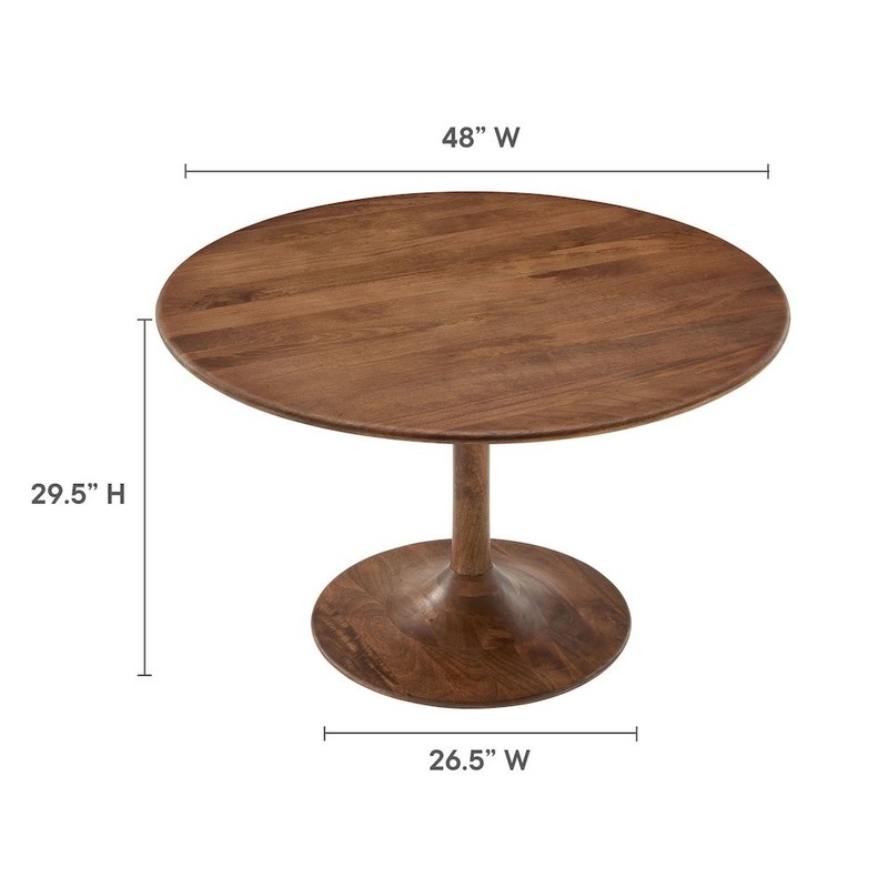 Lippa 48" Round Solid Wood Dining Table gallery