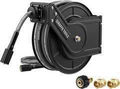Giraffe Tools Retractable Power Pressure Washer Hose Reel 1/4″ x 60 ft, 4000PSI