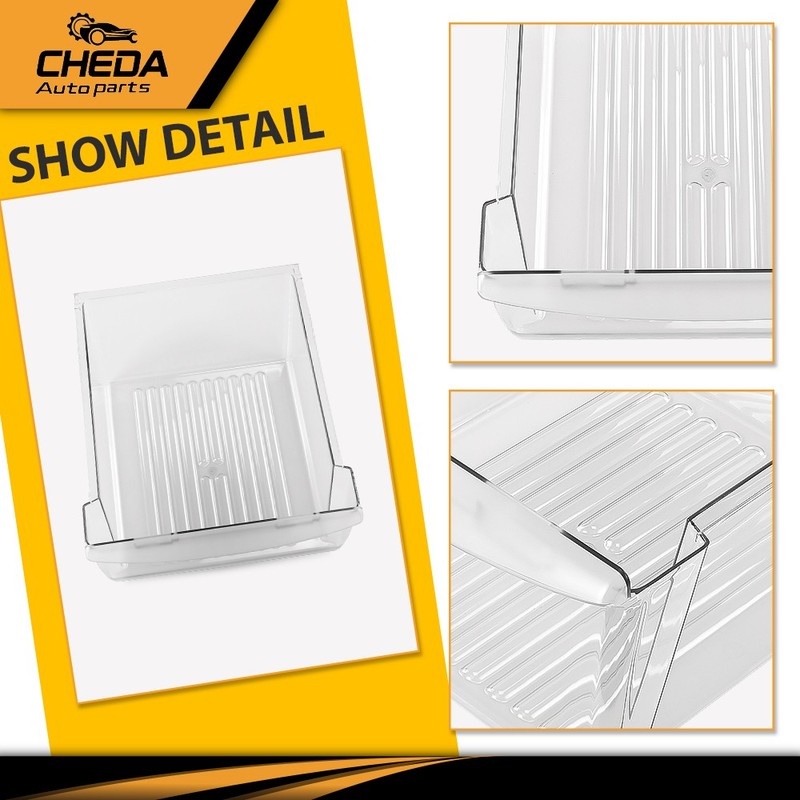 Upper Clear Crisper Pan Drawer Compatible With Frigidaire Refrigerator 240351061 gallery