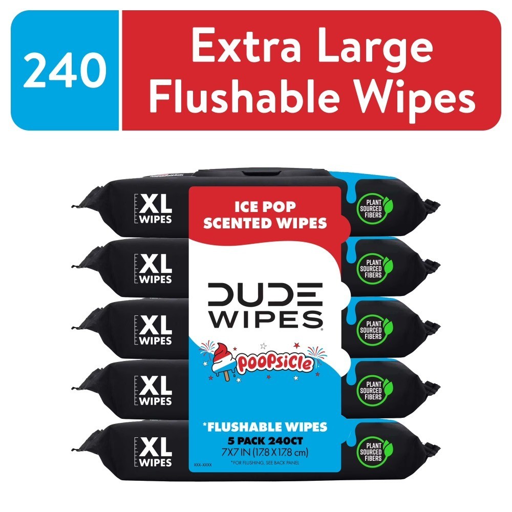 Wipes Poopsicle, Ice Pop Scented Extra Large Flushable Wipes gallery