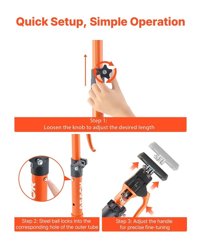 Versa支撑工具 220lb Capacity 18.9-29.5in Reach with No-Slip Surface gallery