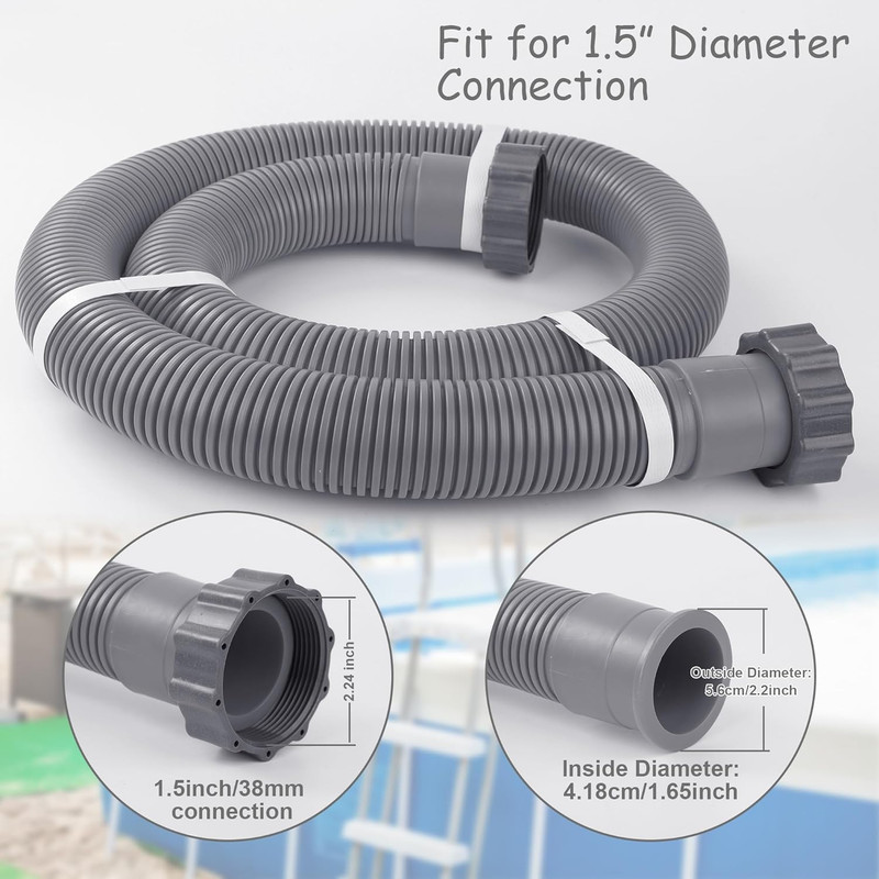 2 Pack Pool Hoses for above Ground Pools 1.5" X 59" Pool Pump Hose Filter Pumps gallery