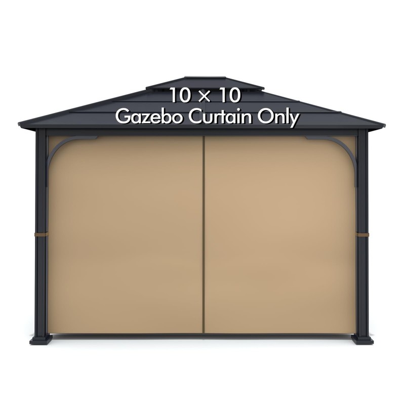 Universal Replacement Privacy Curtain for 10' x 10' Gazebo - Zippered Canopy Sid gallery
