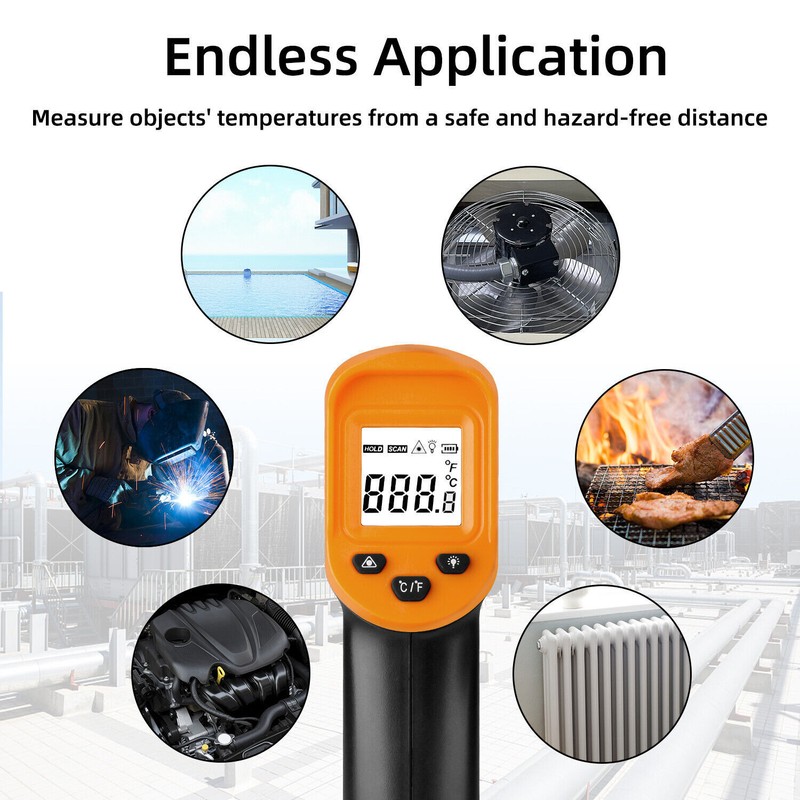 Digital Infrared Thermometer Temperature Gun Laser IR Cooking -50°C-550°C US gallery